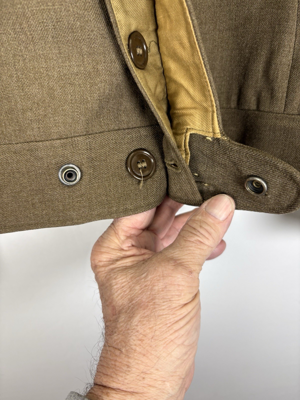 Named WWII 1944 Dated US Army Wool Ike Jacket 36S Original Manly Coats