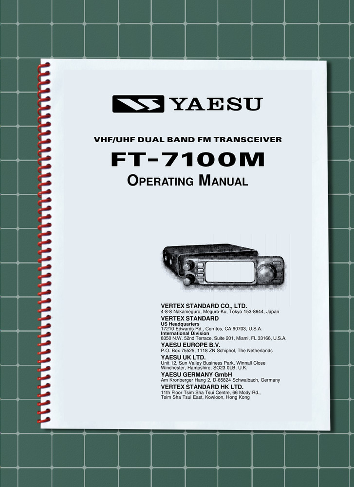Yaesu FT-7100M — Operating Manual Guide Documentation — 60 Pages — USA Made