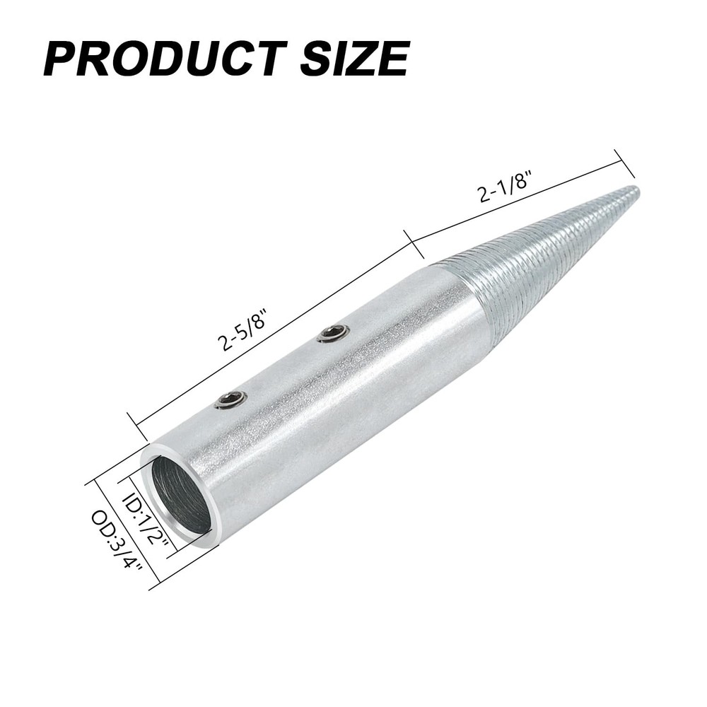 BLSGBUIDING 1/2" Spindle Tapered Threaded Adapter Left & Right Pair