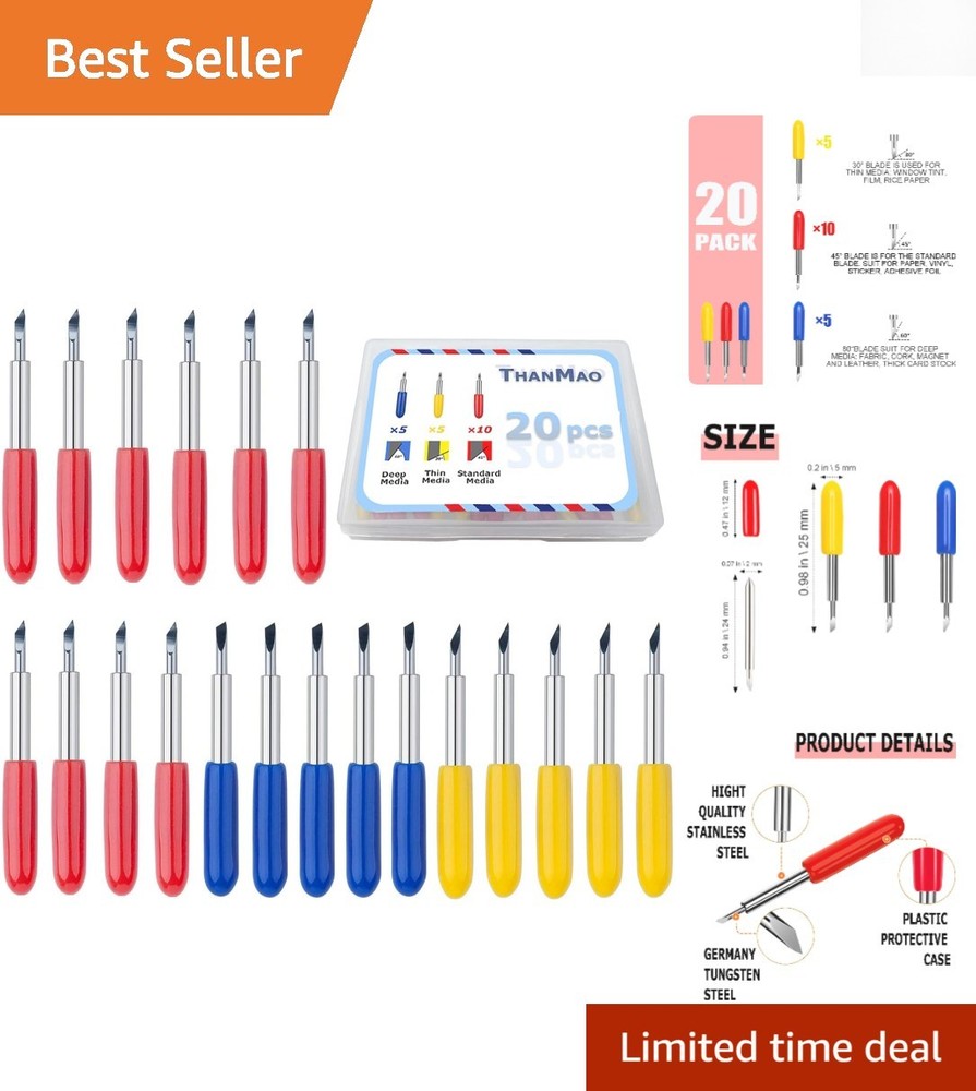 Precision Carbide Replacement Blades (20 Pcs) for Explore Air 2, 3 & Maker