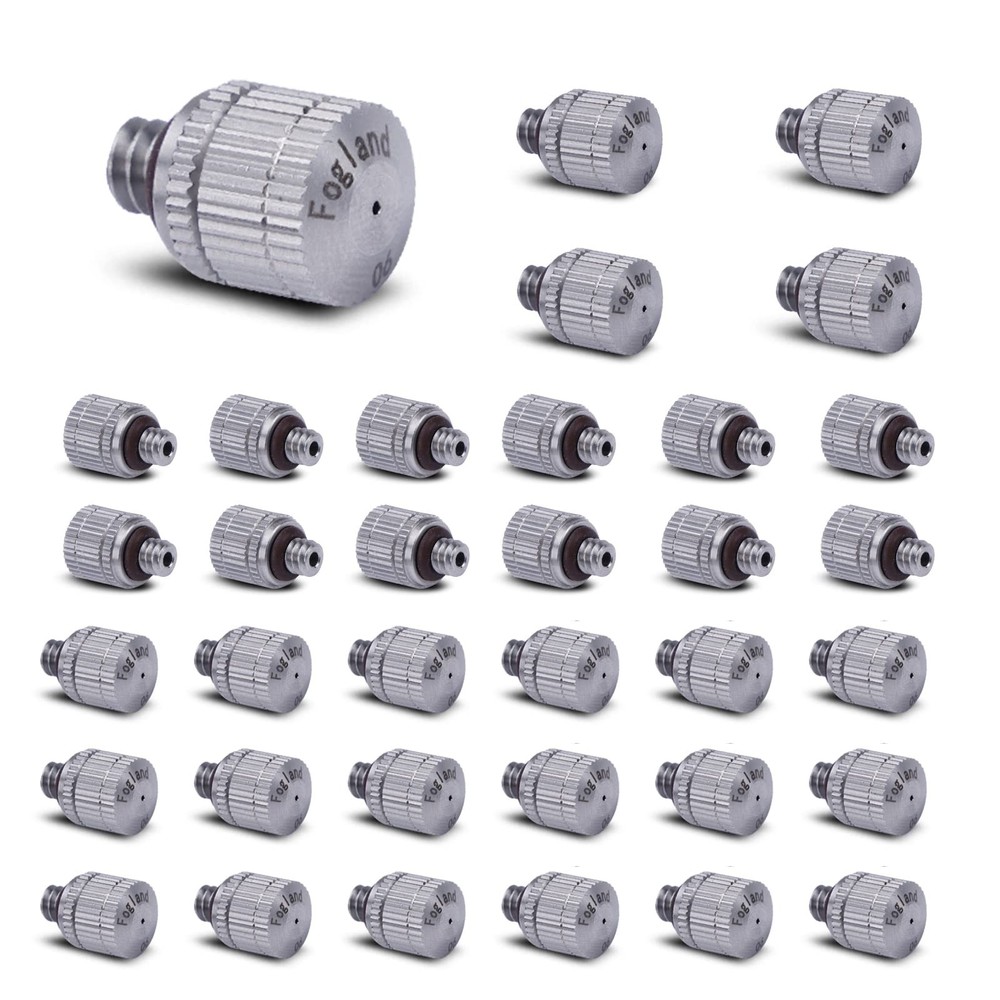 Misting Nozzles for Cooling System:35pcs Clogging-Prevent Cleanable Stainless...