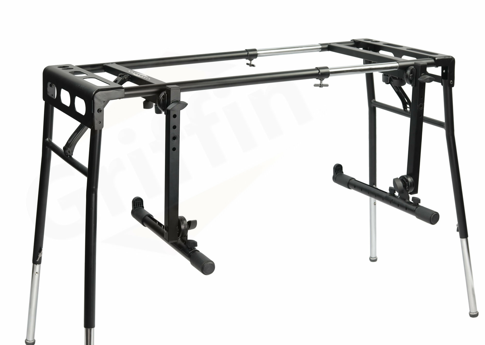 Keyboard Stand DJ Workstation Table Top Piano Holder 2-Tier Double Studio Mount