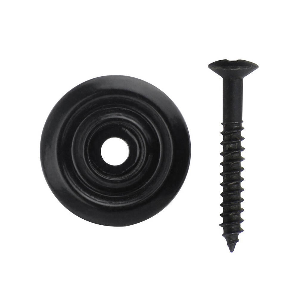 2PCS Black Bass Guitar String Tree Retainers String Guide Round Shape Metal