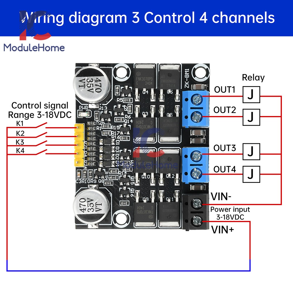 DC 3-18V 10A PWM DC Motor Speed Controller, Forward/ Reverse Motor Driver Module