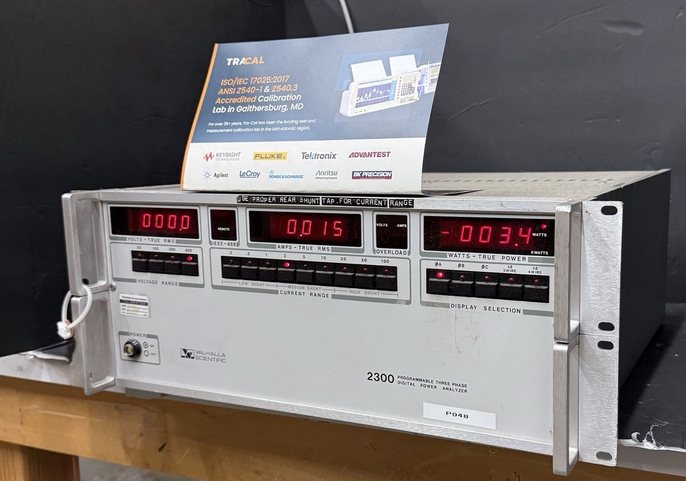 Valhalla Scientific 2300 Programmable Three-Phase Digital Power Analyzer