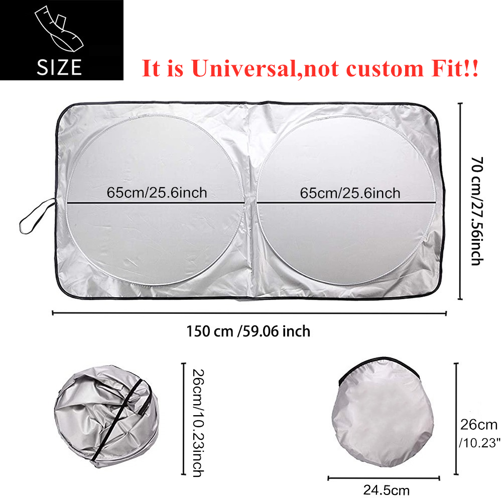 For Mini Copper Front Windshield Sun Visor Shade Cover Universal UV Block Screen