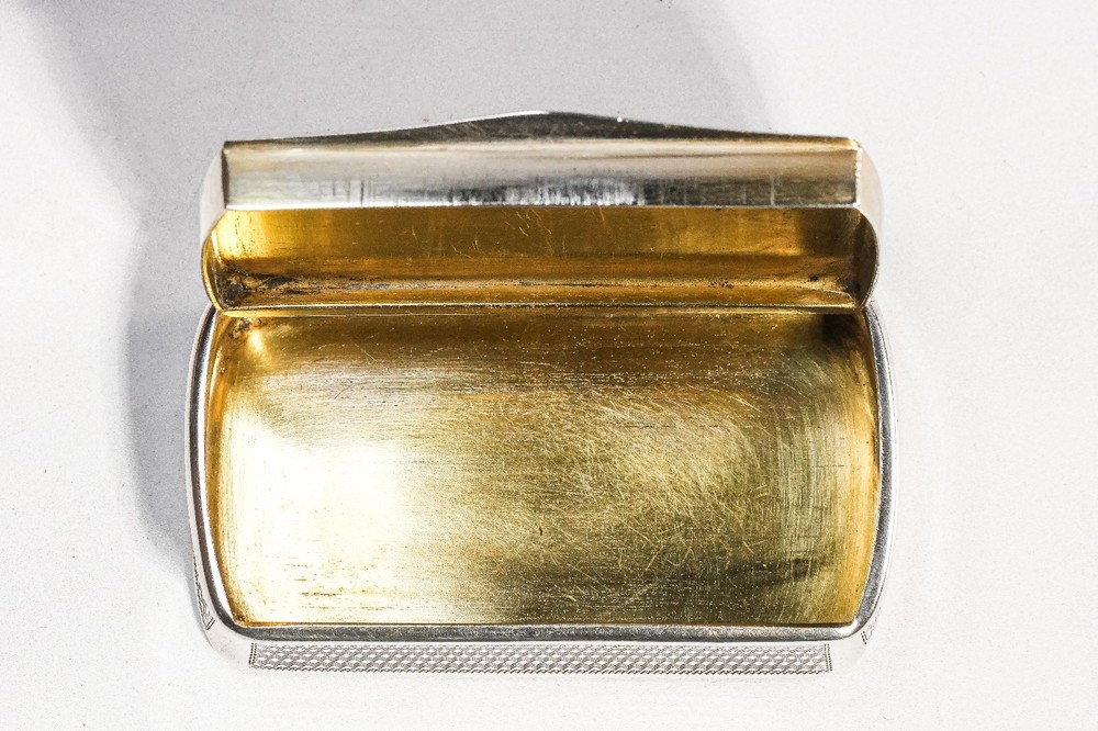 Intricate Engine Turned Pattern Antique Victorian 800 Silver Snuff Box