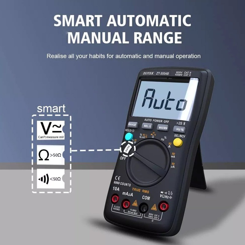 Wireless Digital Multimeter True RMS Manual/Auto Ranging 6000 Counts DMM Voltage