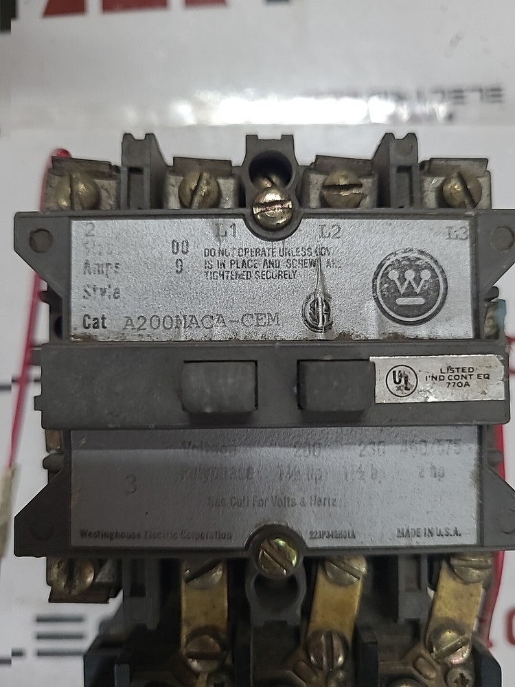 WESTINGHOUSE A200MACA-CEM MOTOR STARTER