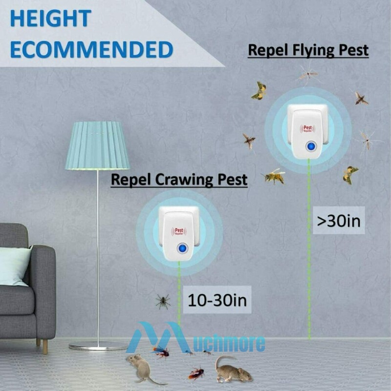 6 Pack Ultrasonic Pest Reject Control Electronic Repeller Mosquito Cockroach Rat