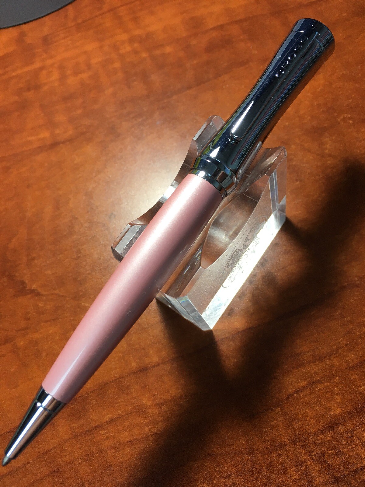 Cross Parasol Chrome and Pink Twist Ballpoint Pen -- DAMAGED PACKAGING