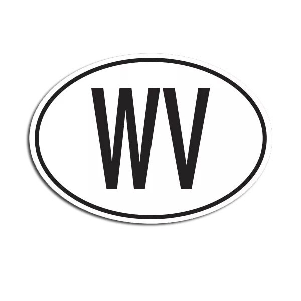 WV Saint Vincent Country Code Oval Sticker Decal