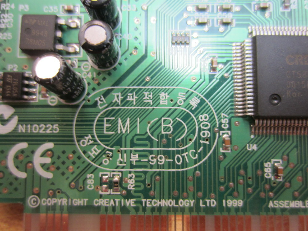 Creative Labs CT4810 Sound Blaster Card PCI