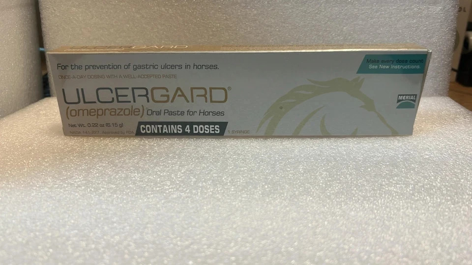 5 Pack Top Genuine UlcerGard Oral Paste for Horses 20 Doses Exp 2028 !!!!