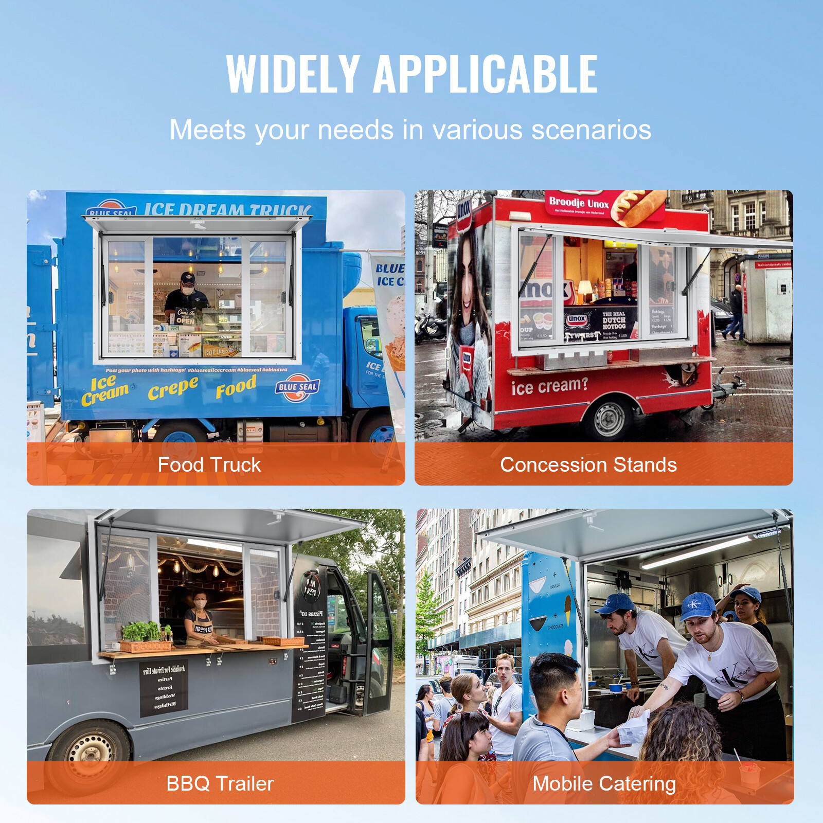 48"L x 36"W Concession Stand Serving Window Food Truck Service Awning