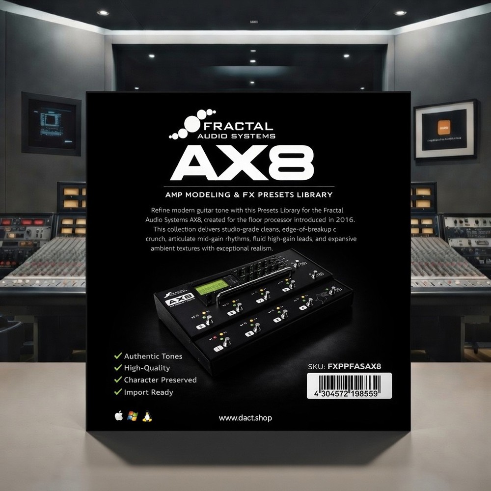 Fractal Audio Systems AX8 Amplifier Modeling & FX Presets Library