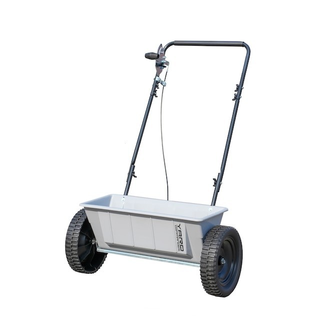Yard Commander Drop Spreader 60-lb Capacity Compatible with Fertilizer, Seed