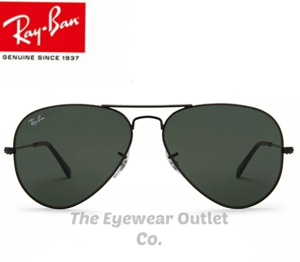 Store Display Rayban Aviator Black RB3025 Standard 58mm Large 62mm Men / Women