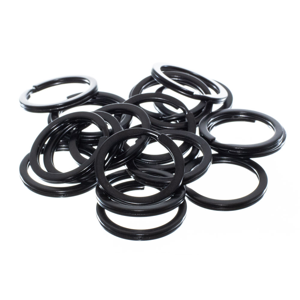 Craft County 3/4 Inch Black Split Rings – 1, 2, 5, 10, 25, 50 or 100 Pack Sizes