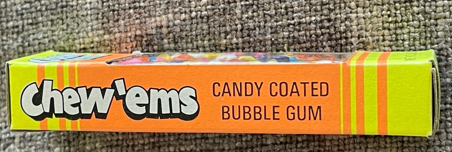 Vintage CHEW ‘EMS CANDY COATED BUBBLE GUM Sealed New Old Stock