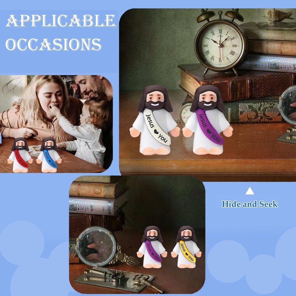 Jesus Figures 20PCS Mini Multicolor Miniature Religious Gifts Easter Egg