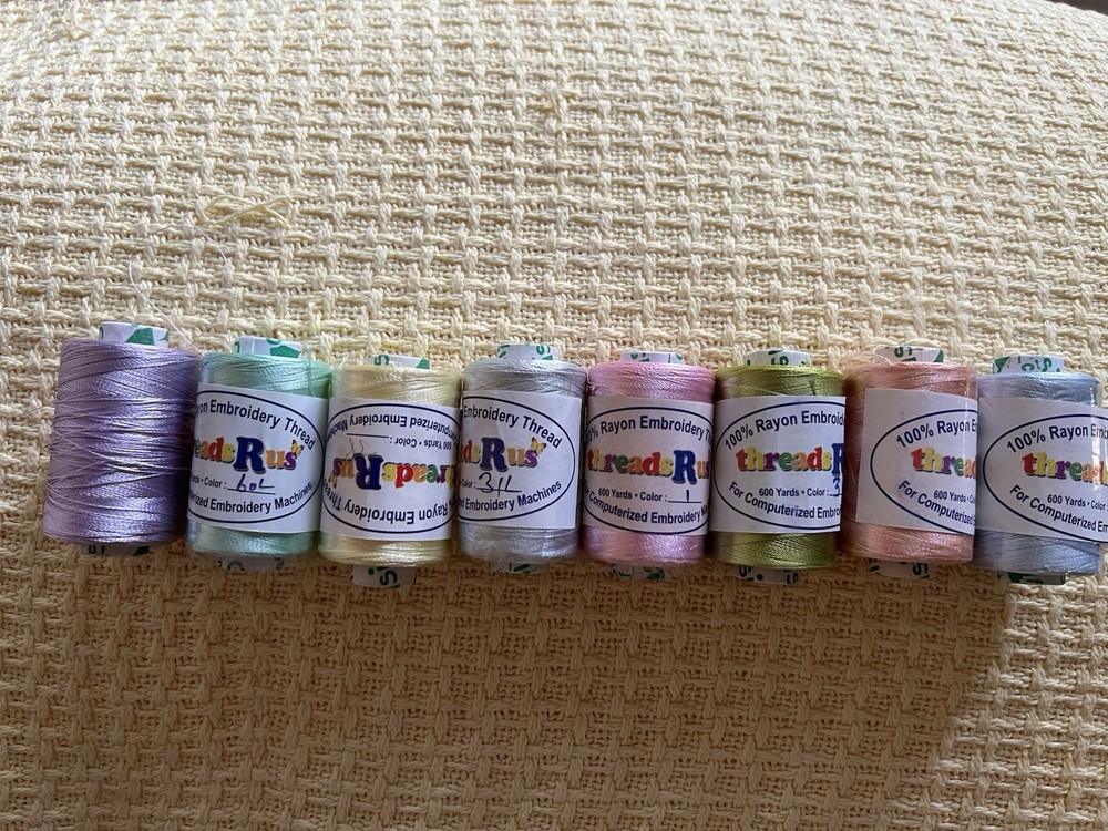 embroidery thread spools