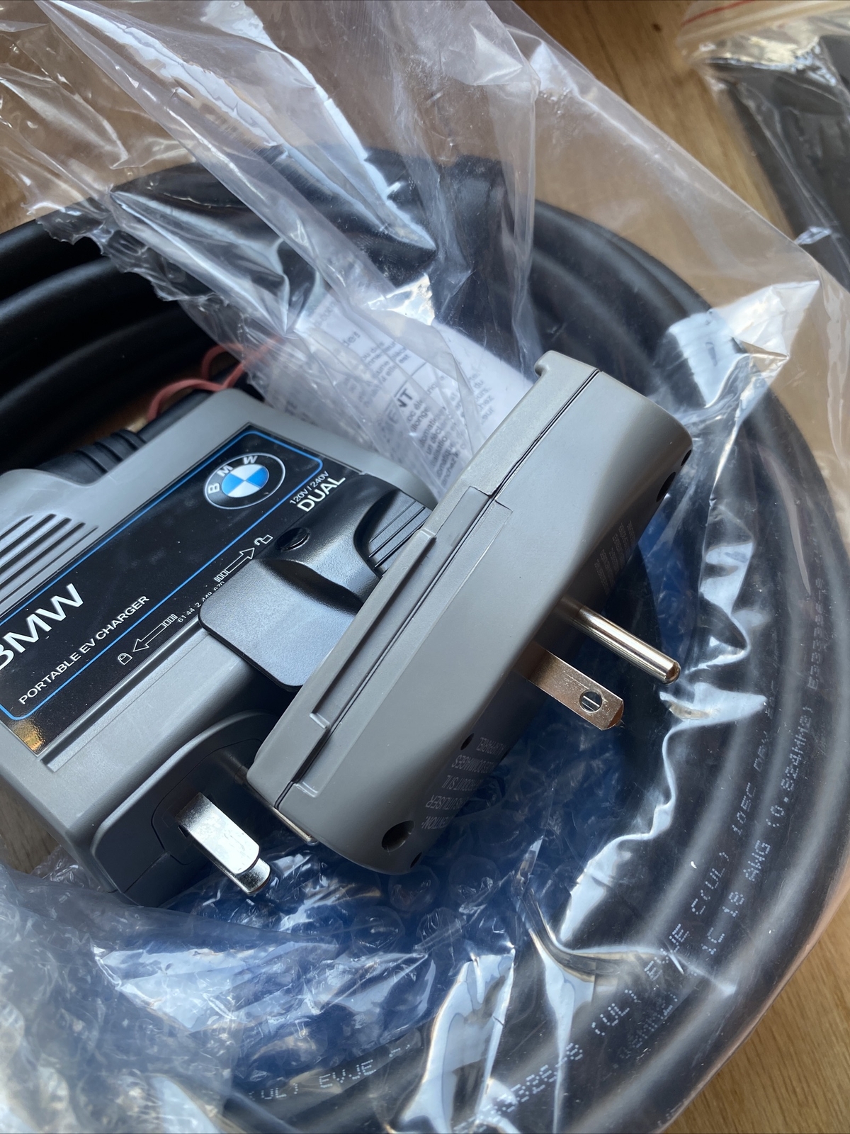 BMW X5 Plug-In hybrid EV Charger Flexible portable dual level voltage 120v 240v