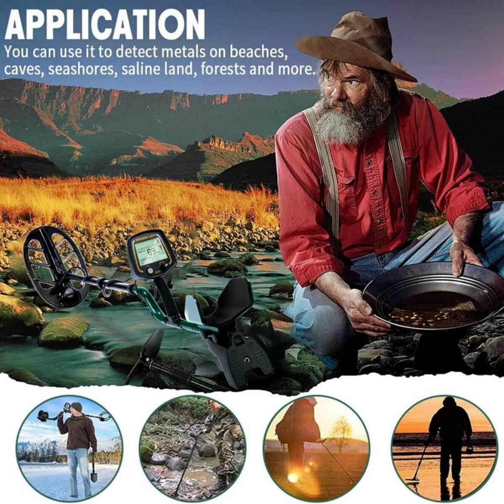 Finder Long Range Underground Treasure Pinpoint High Sensitivity Coin Digger Kit