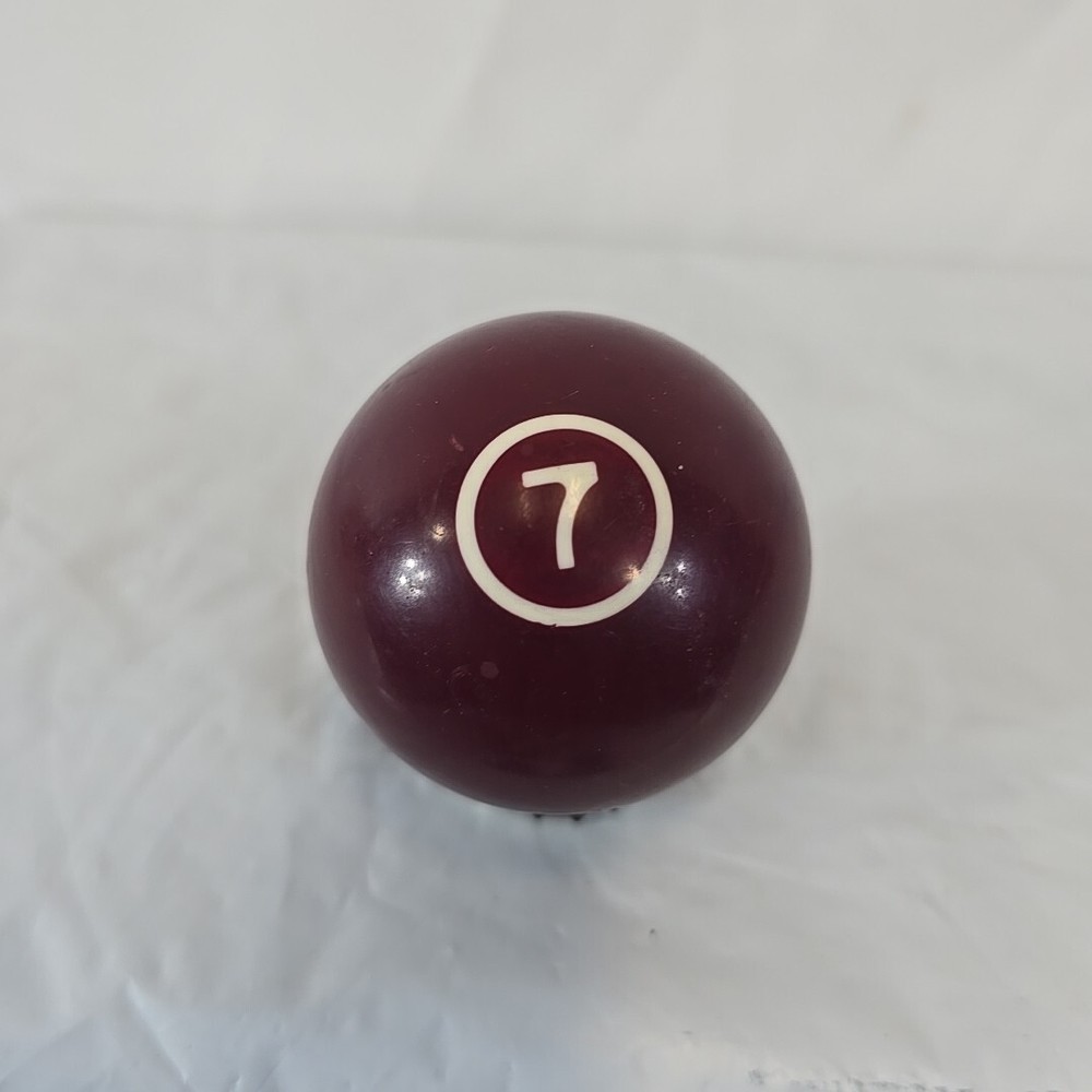 VTG Solid Dark Red Pool Ball #7 - White Number - Unbranded Billiard Replacement