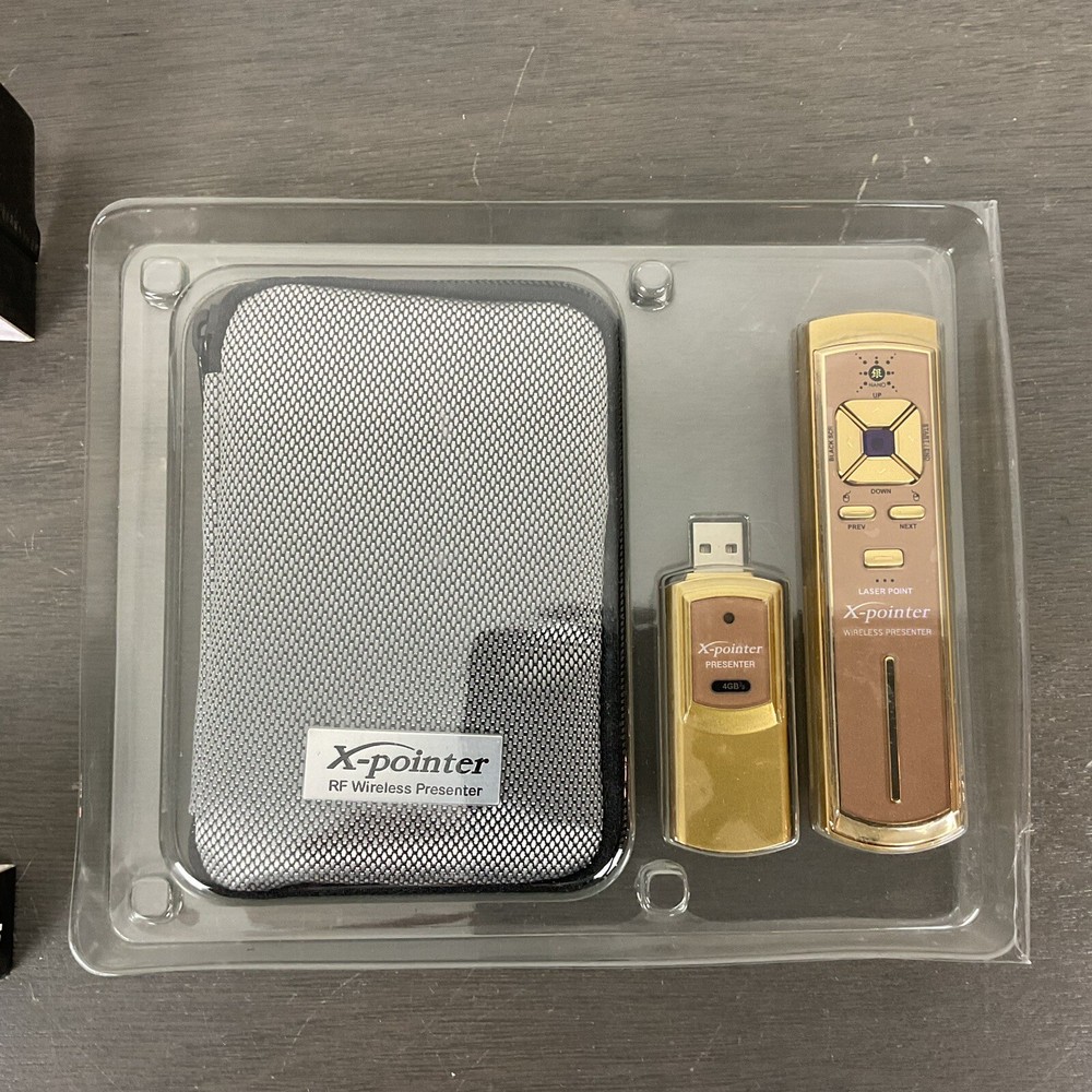 X-Pointer XP200TR4G 18K Gold Presentation RF Wireless Presenter Laser Pointer