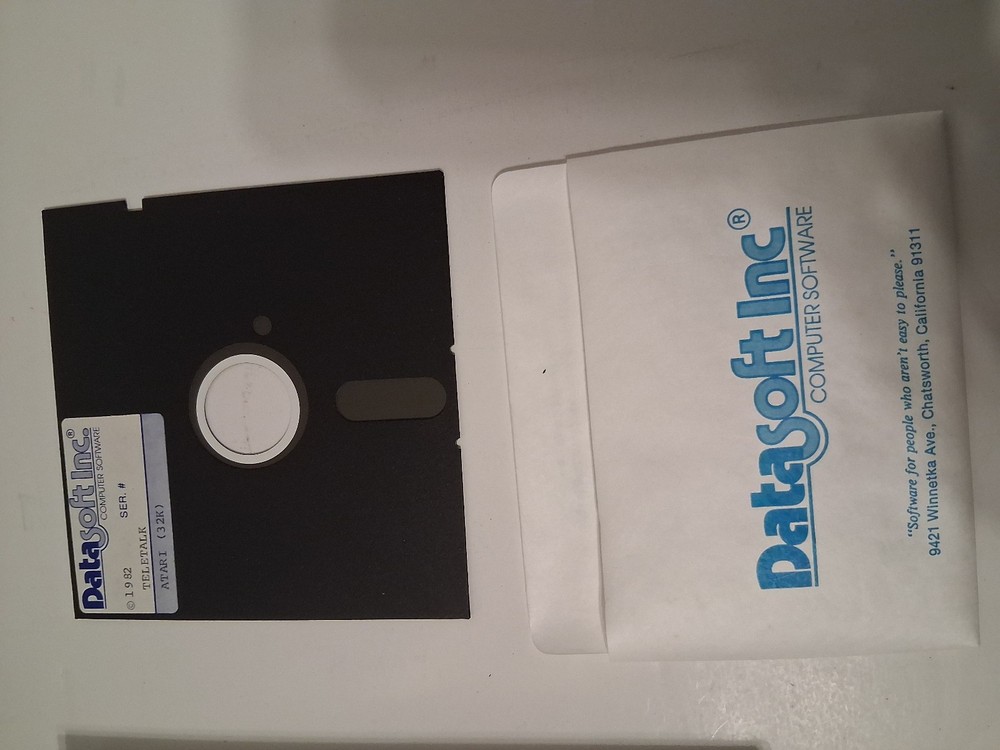 1982 TELE-TALK by DataSoft Telecommunications Software for Atari 400/800 32K Op