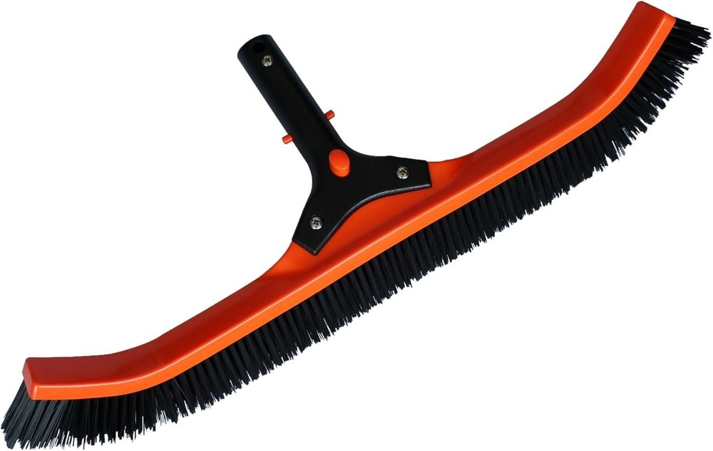 22-Inch Pool Brush Nylon Bristles Multi Surface Durable Handle Orange - Pro G...