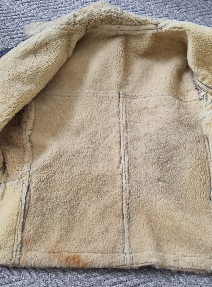 WW2 Original Flying Jacket Shearling Sheepskin Leather
