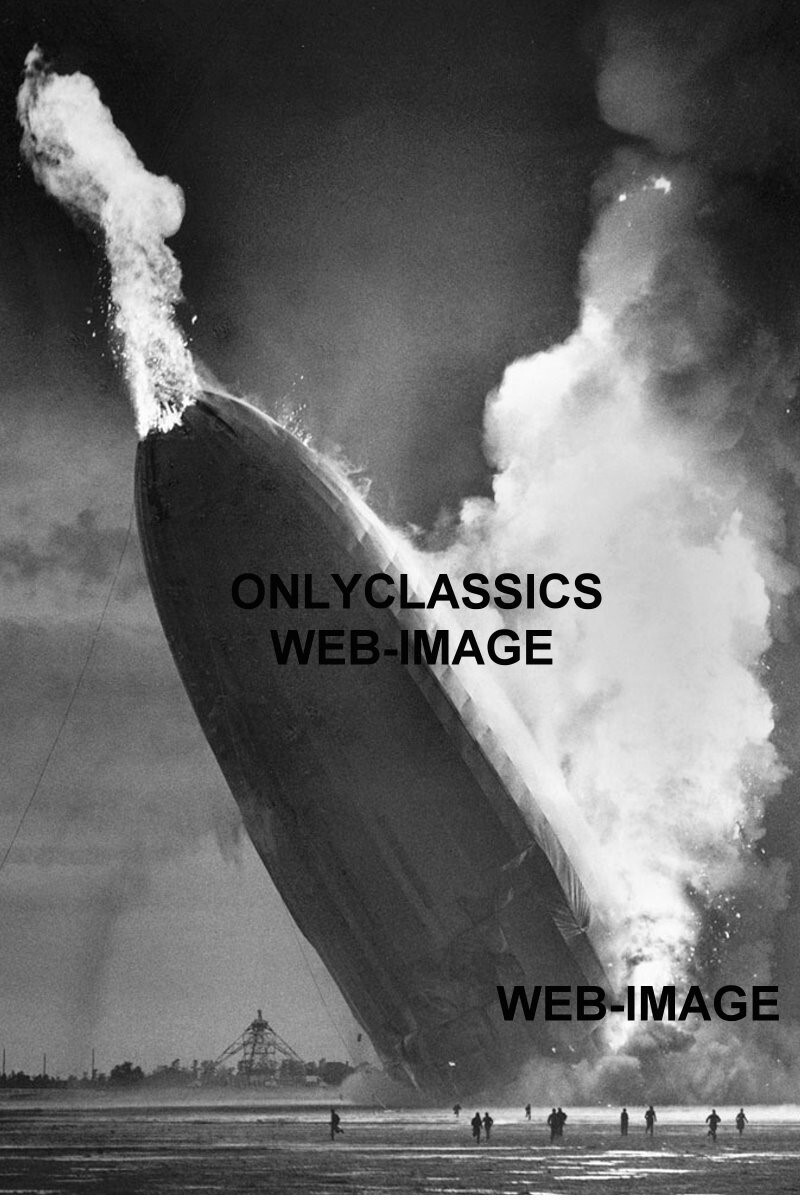 GERMAN AIRSHIP HINDENBURG DIRIGIBLE 34-4X6 PHOTOS LAKEHURST NJ AVIATION MILITARY