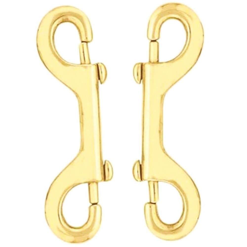 2 Pack 4 3/4" Double Ended Solid Brass Bolt Snaps