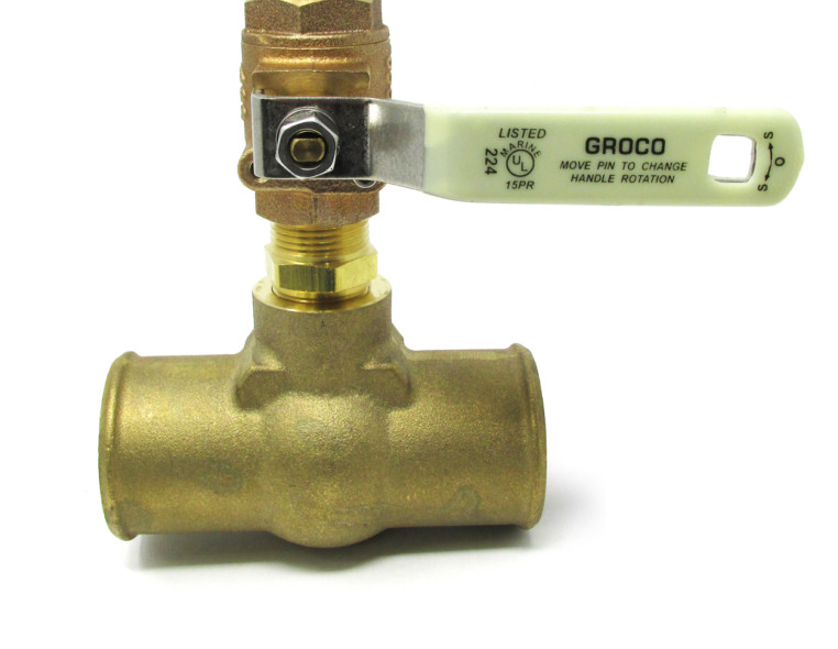 Bronze Tee Adapter and Freshwater Flush System