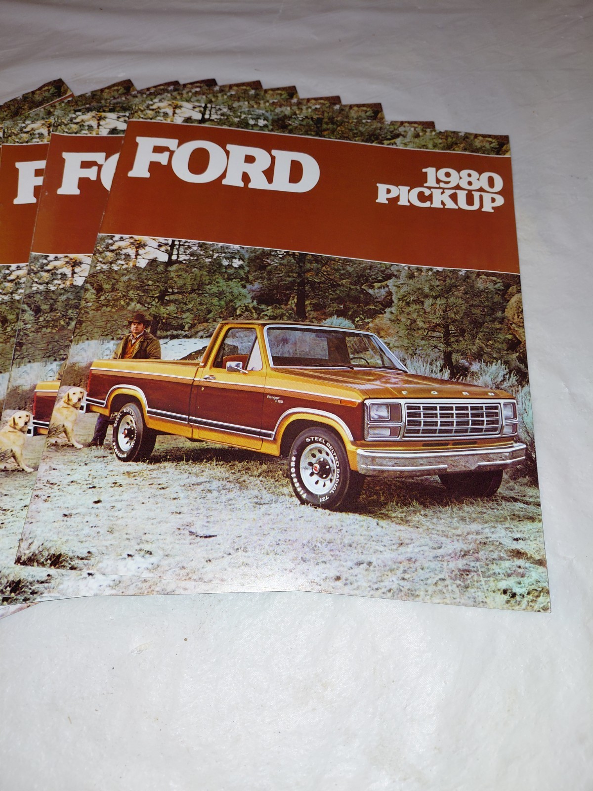 Lot Of 10 Vintage 1980 Ford Pickup Sales Brochures - New Old Stock