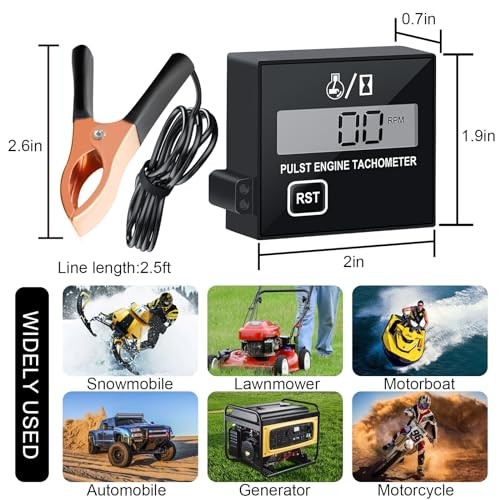 Chainsaw Tachometer-Digital Tachometer Tach Gauge Small Engine Tachometer