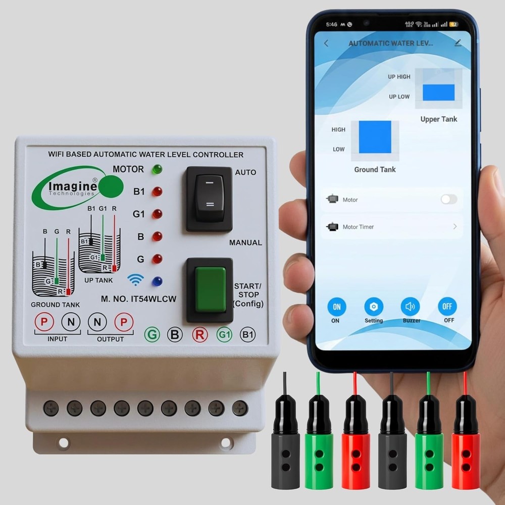 Smart WiFi Based Fully Automatic Water Level Controller With Dry Run Protection