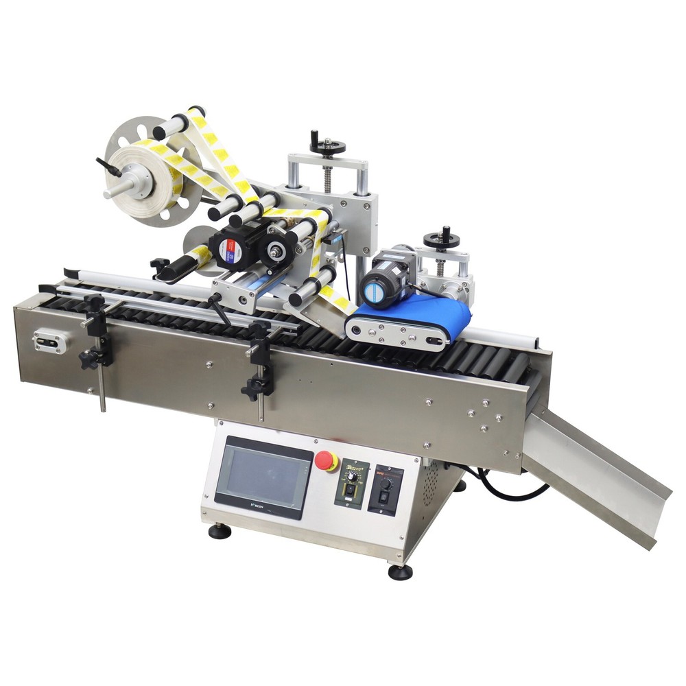 Automatic Desktop Roller Conveyor Horizontal Labeling Machine Touchscreen 110V