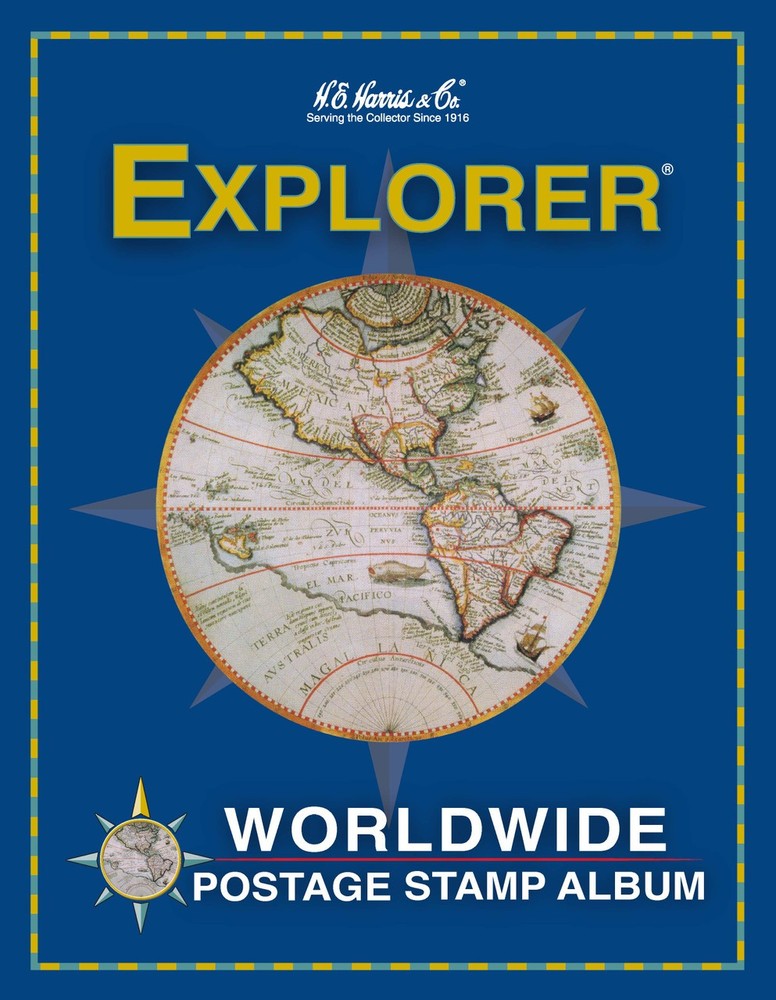 H.E. Harris Explorer Worldwide Postage Stamp Album