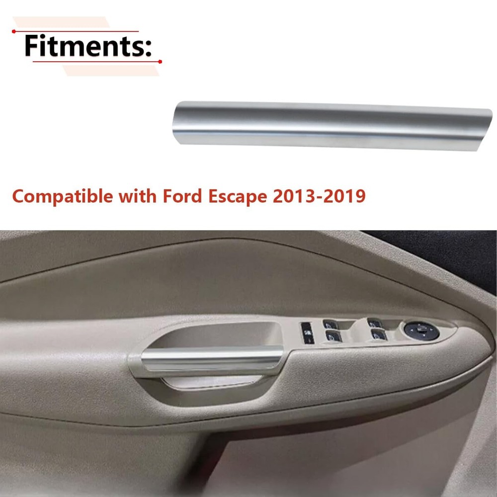 RLB-HILON Silver Left Interior Door Armrest Handle Trim Compatible