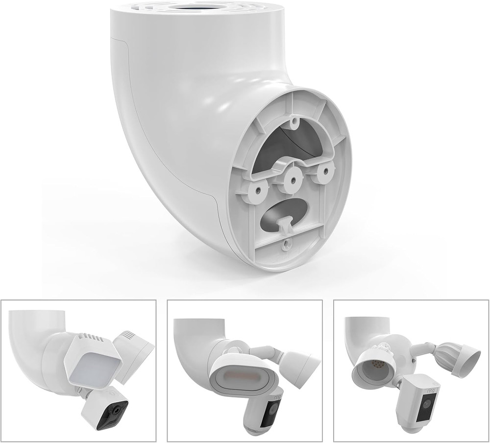 Outdoor Camera Eave Mount Bracket Compatible with R-Ing Floodlight Cam Wired ...