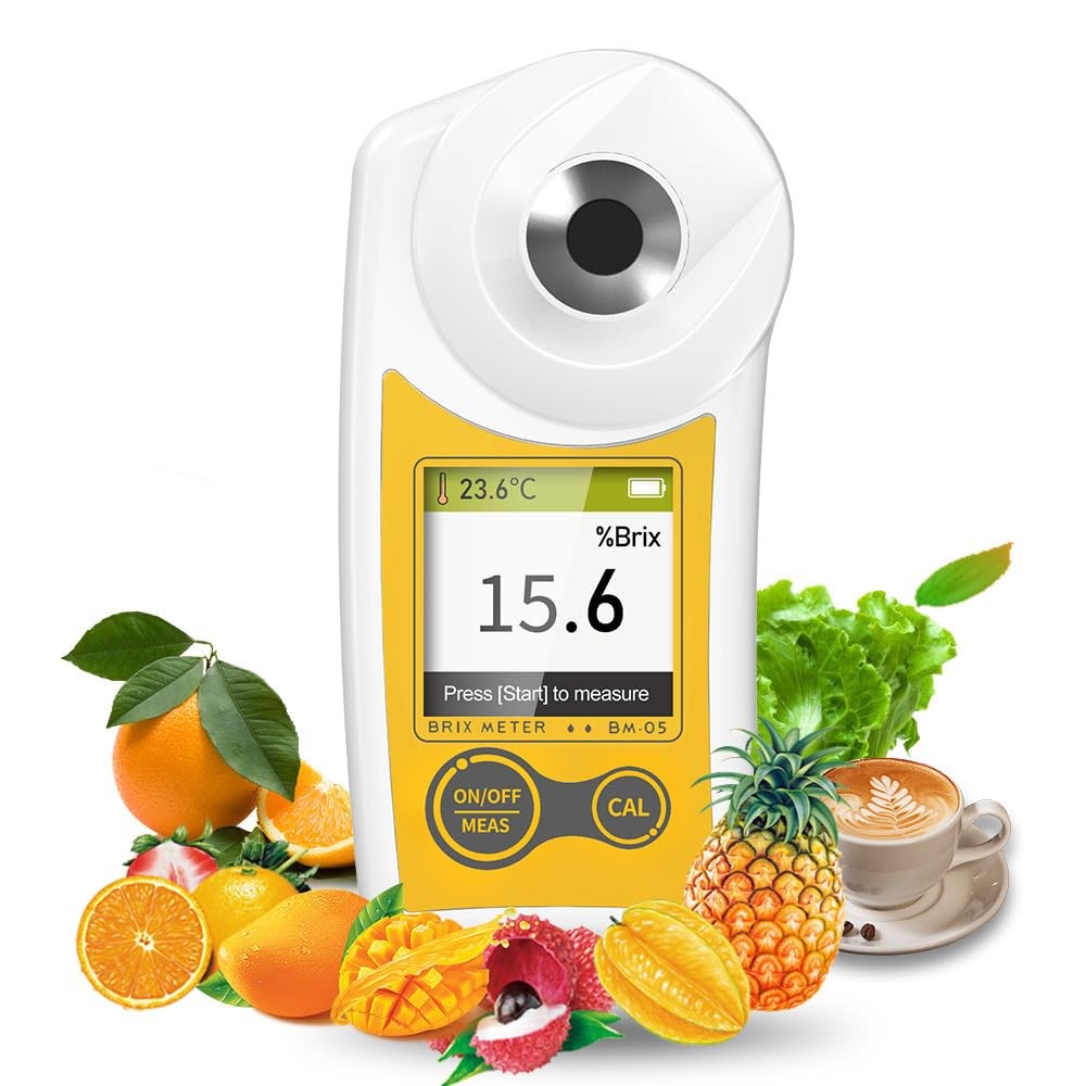 Digital Brix Refractometer Flagfront brix Meter USB C Yellow