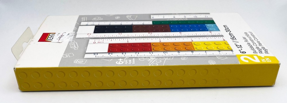 LEGO Buildable Convertible Ruler Building Blocks Measuring School Tools #51498