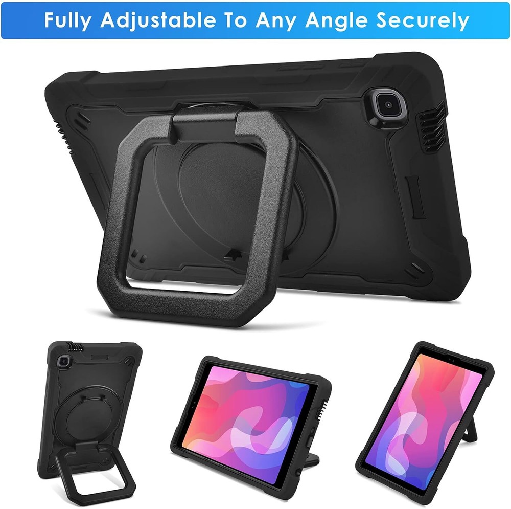 Shockproof Case for Amazon Fire HD 8 Tablet 12th Gen 2024/2022 Rugged Case Stand