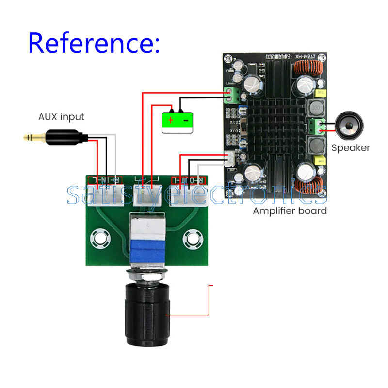 1x amplifier preamp volume adjustment potentiometer volume control power switch