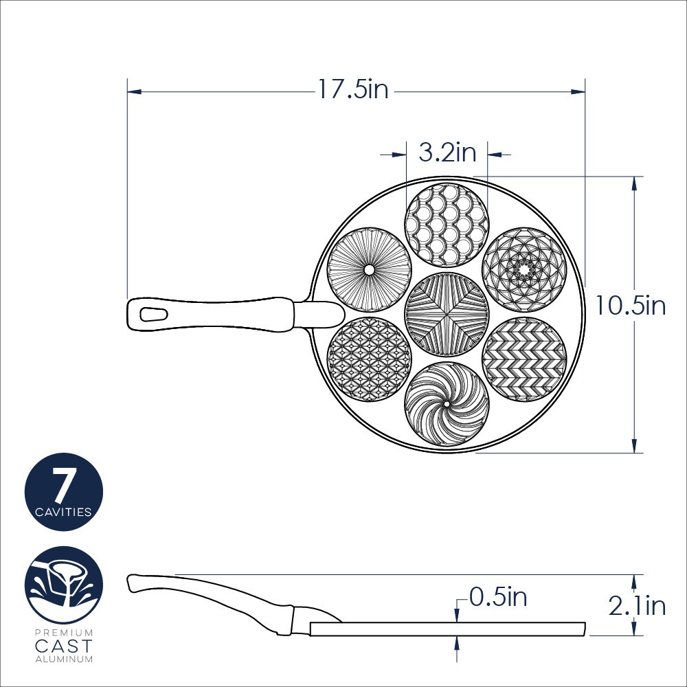 Nordic Ware Patterns Pancake Pan