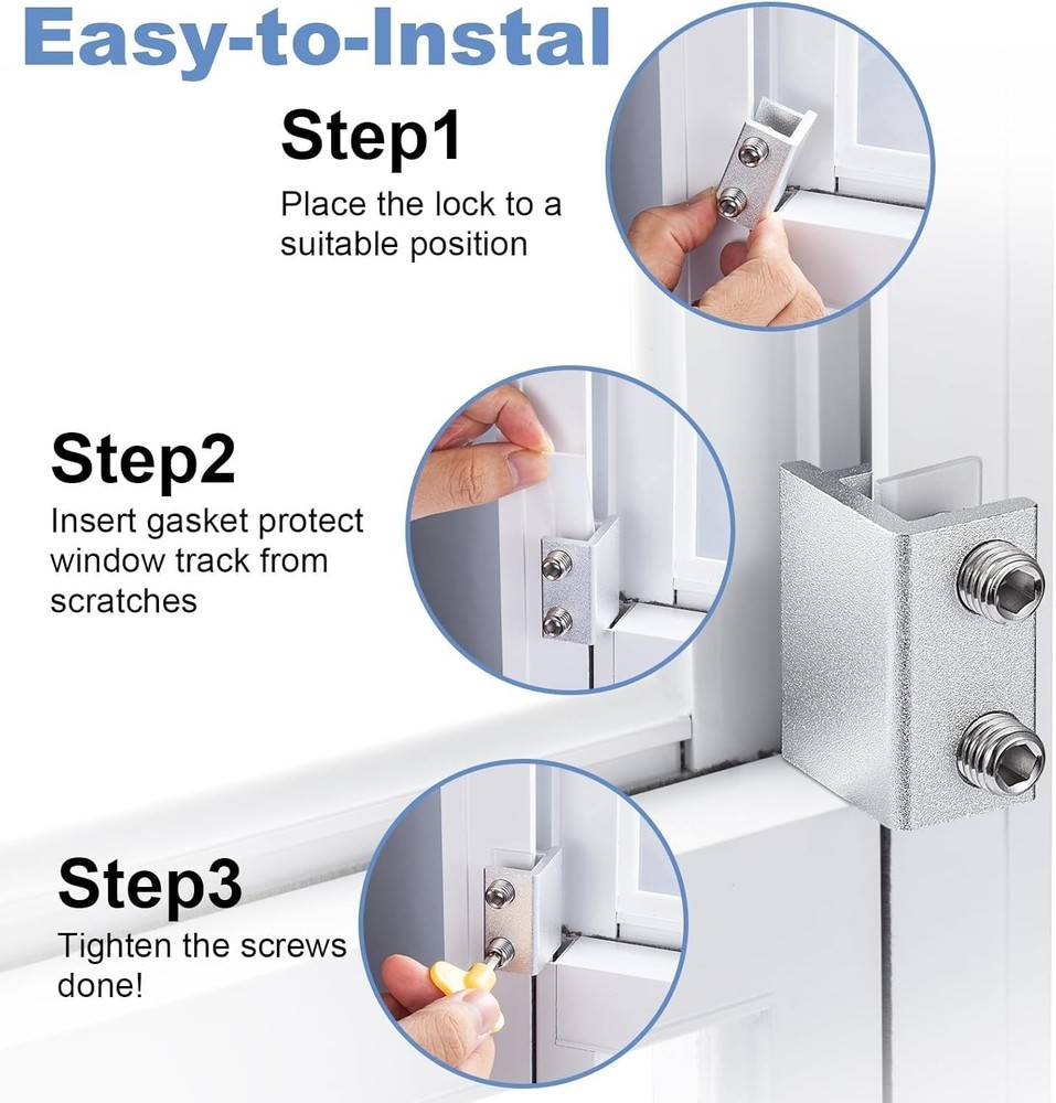 Sliding Window Locks for Horizontal Sliding Windows Security Lock with Key 8PACK