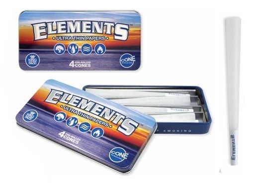 BUY ONE TIN - LIMITED EDITION ELEMENTS PRE-ROLLED CONE TIN KING SIZE (4 count)